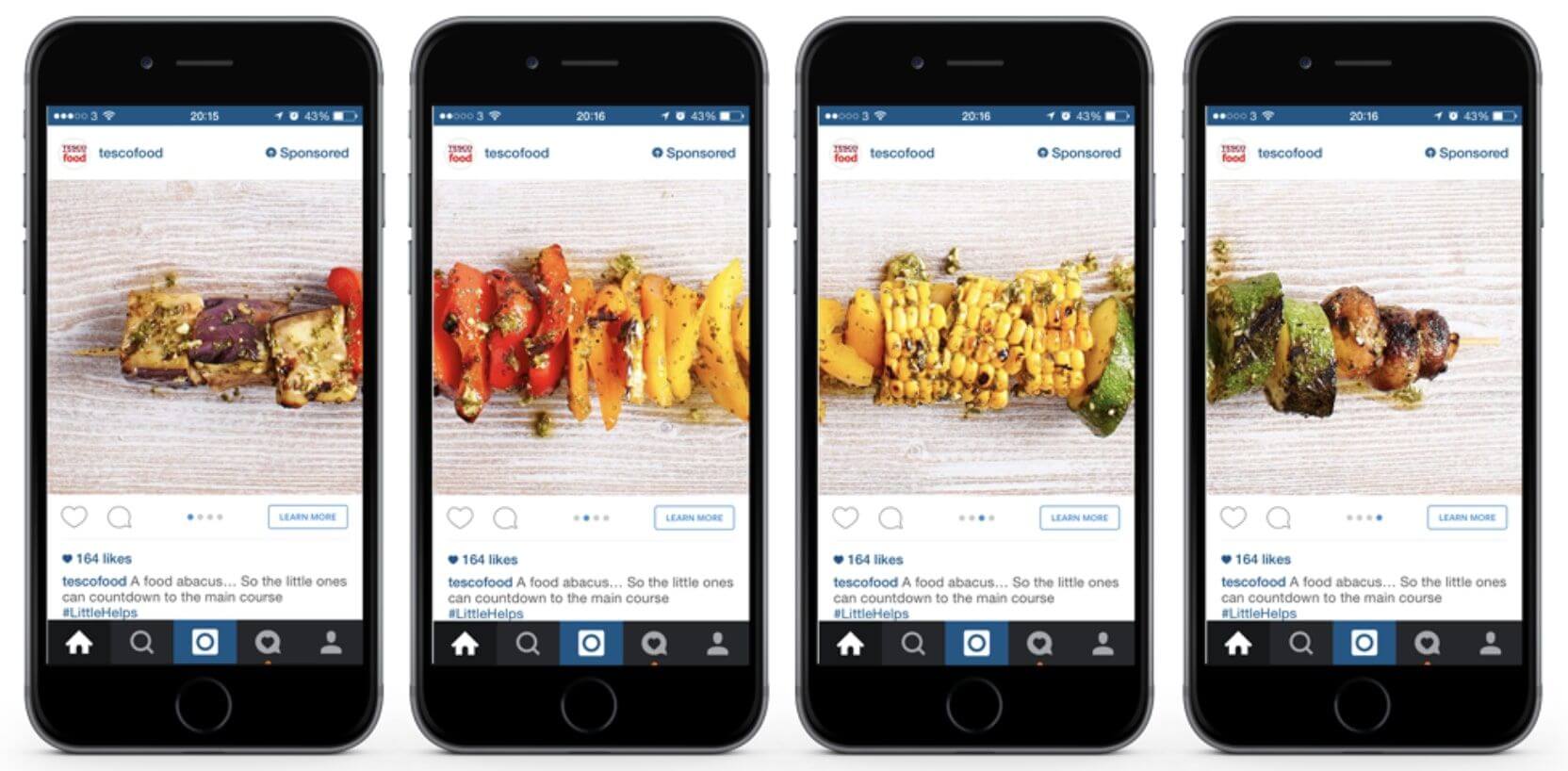 Tescofood Instagram phone ad