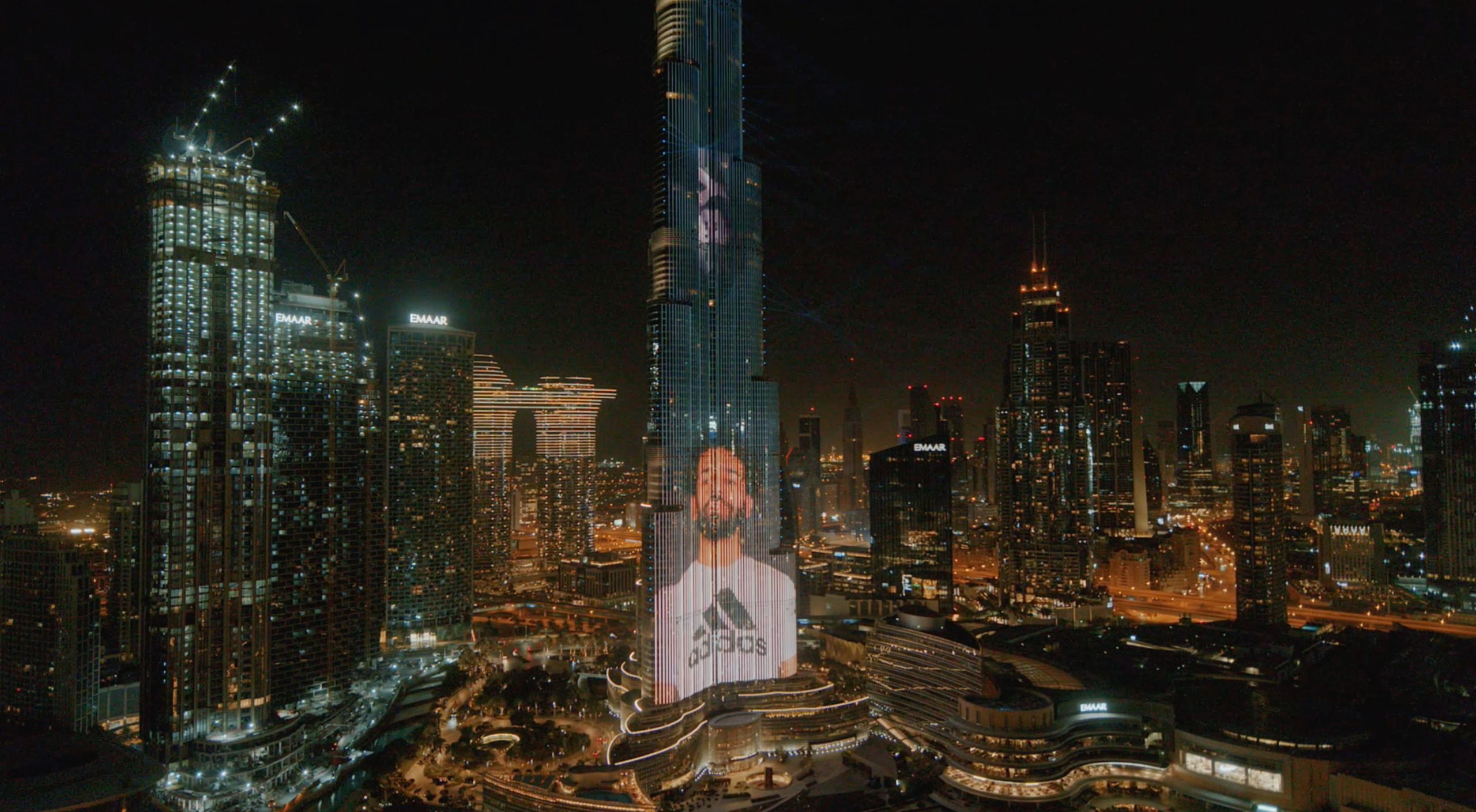 Mohamed Salah on Burj Khalifa