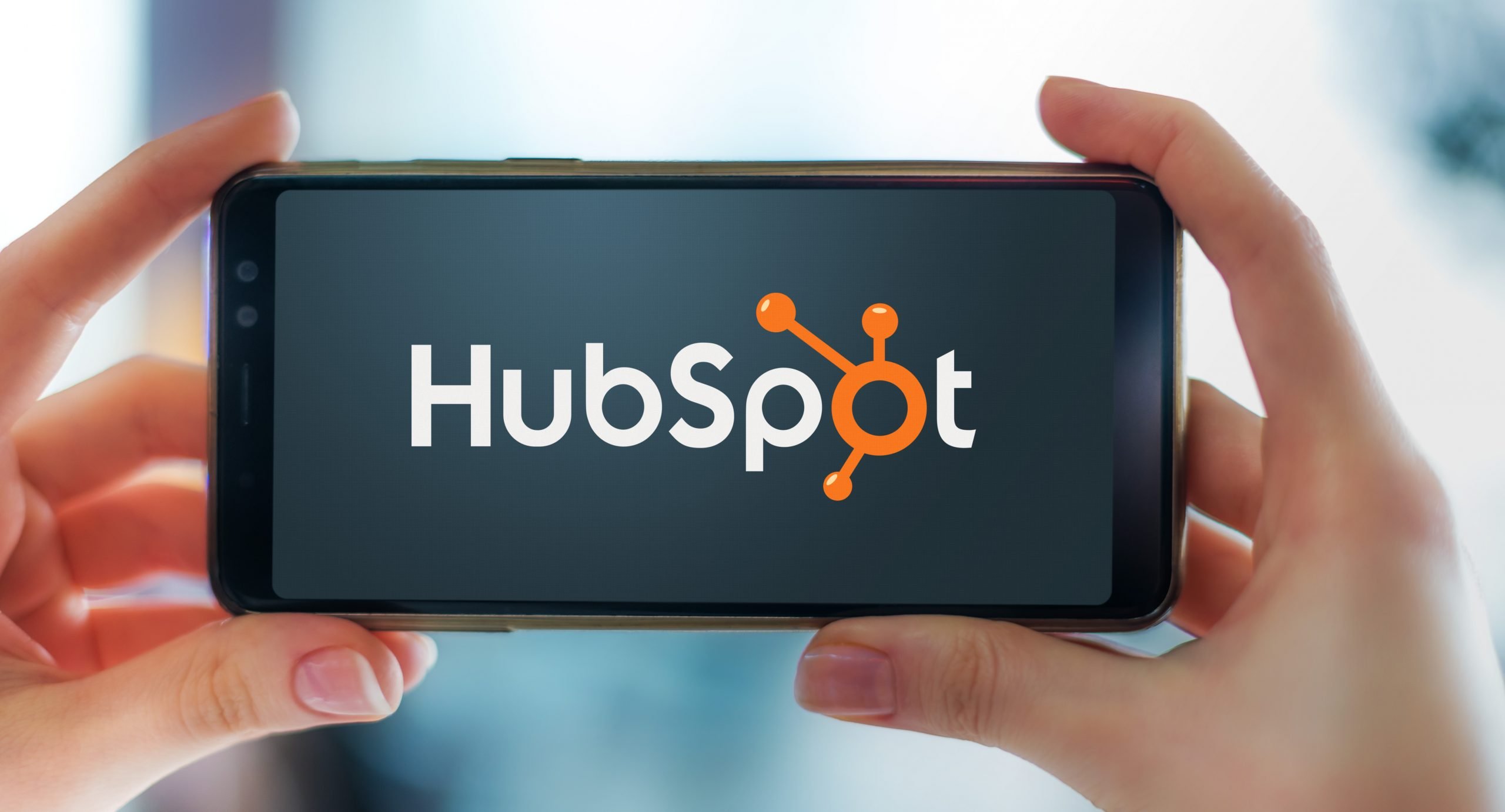 Hubspot Logo on phone