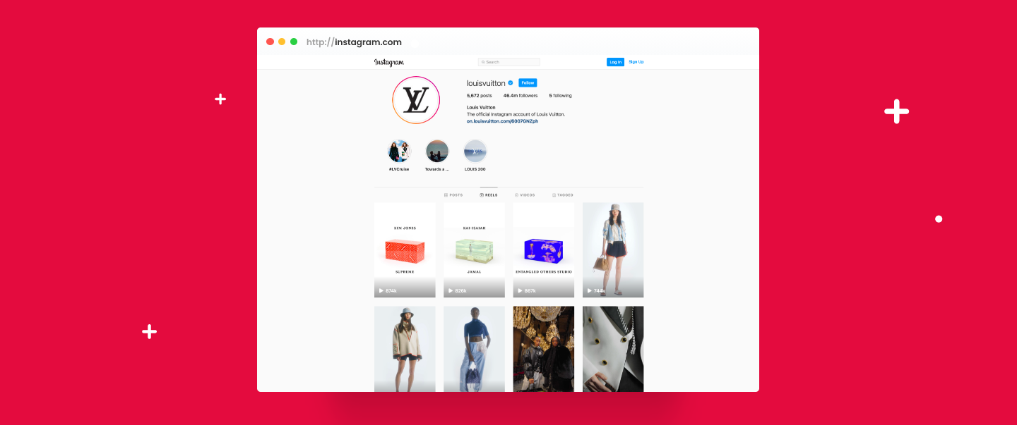 Louis Vuitton Instagram profile